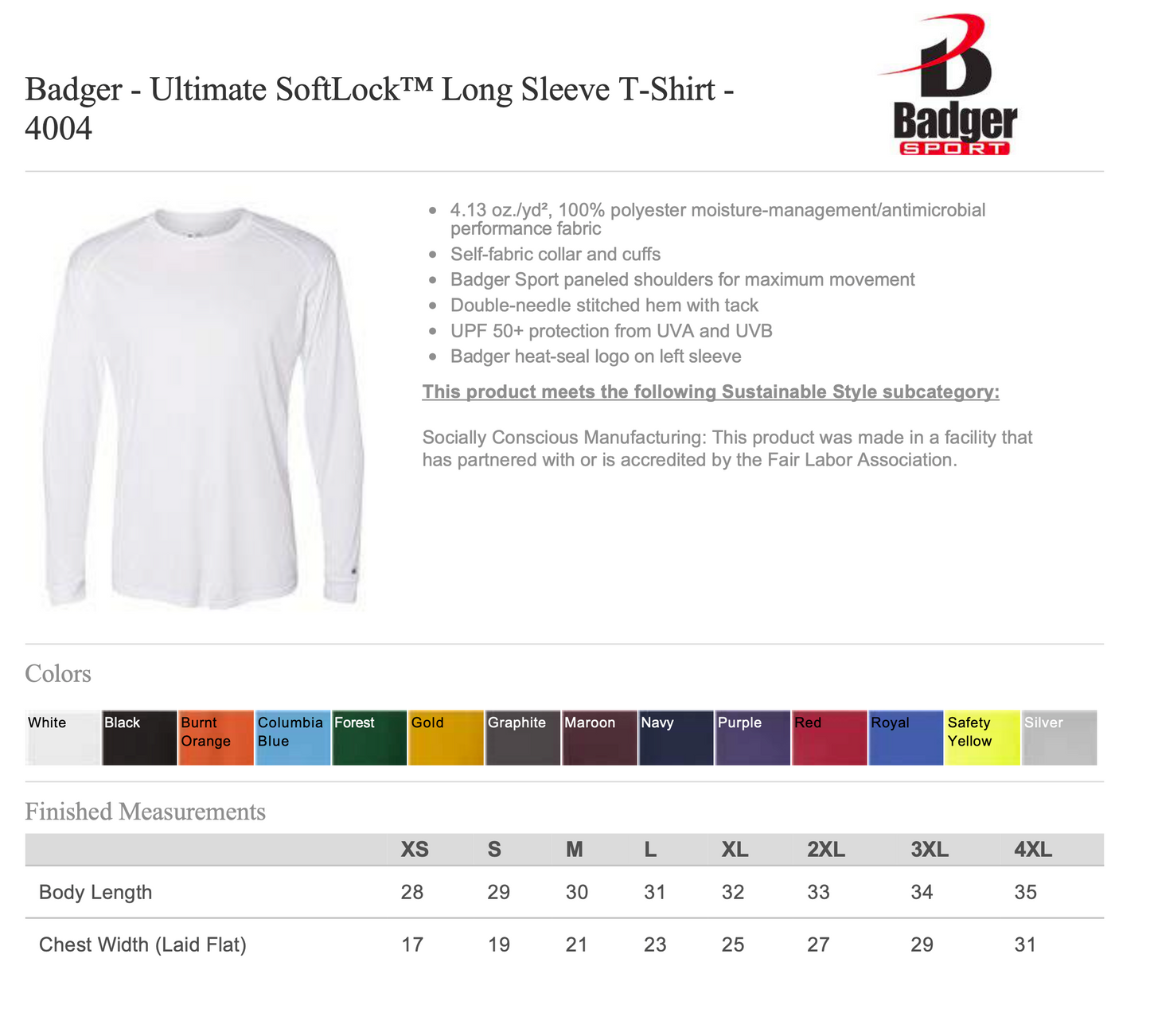 Elite H - Performance Long Sleeve T-Shirt